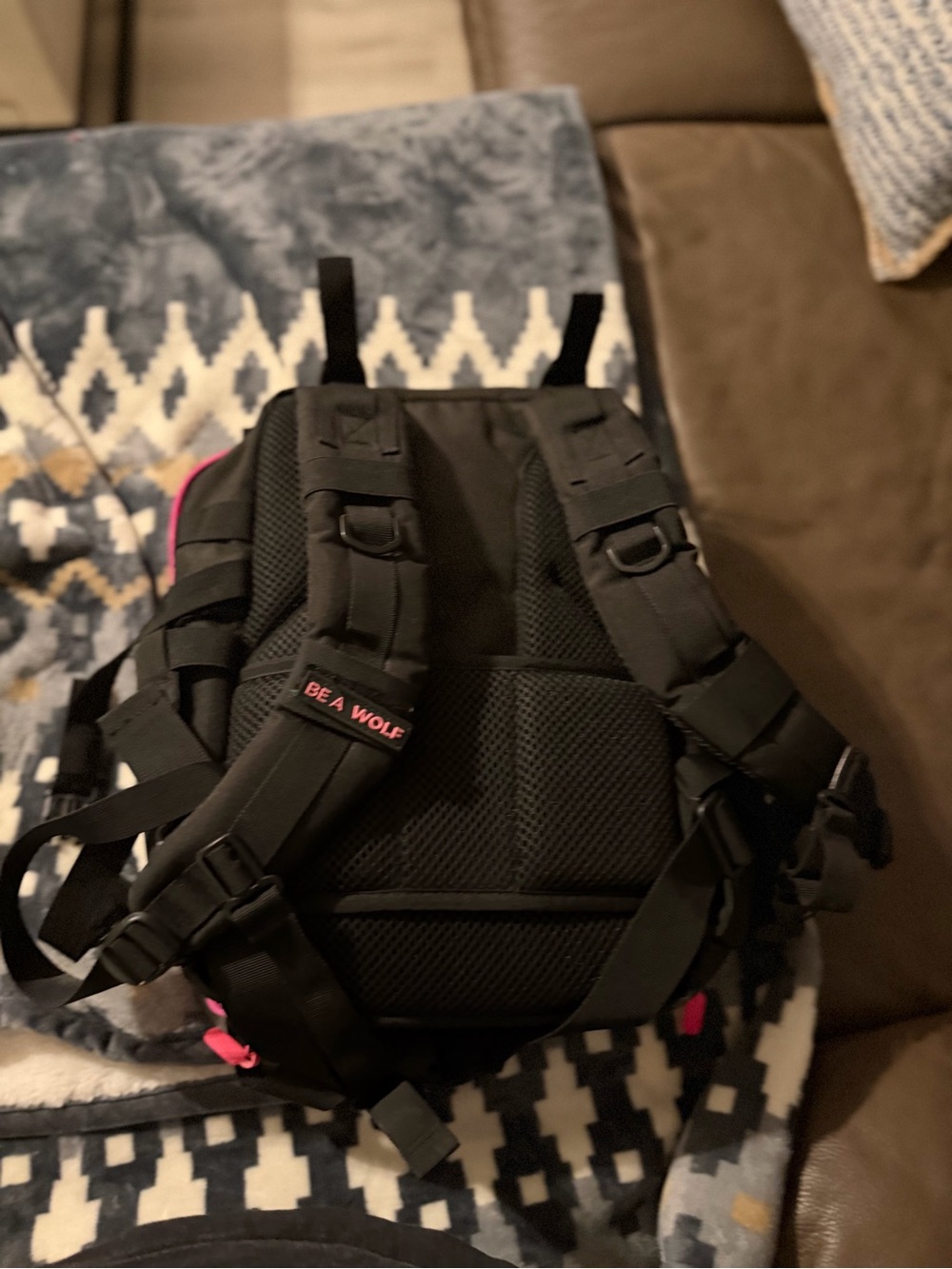 Wolfpak 25L Black & Pink Tactical Backpack - Trust Your Instincts - Picture 6 of 9